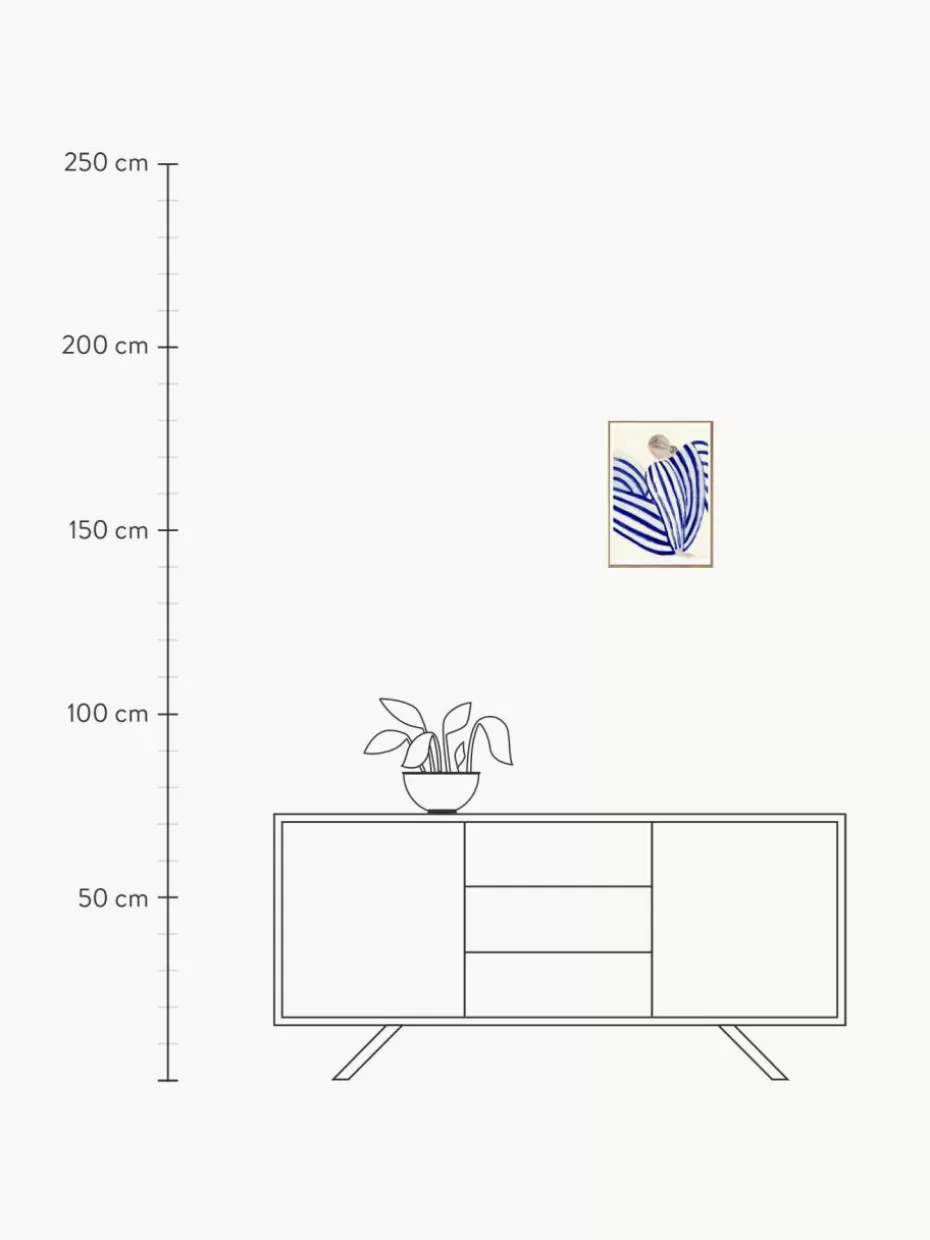 Poster-Poster and Frame Poster Blue Stripe At Concorde by Sofia Lind x The Poster Club