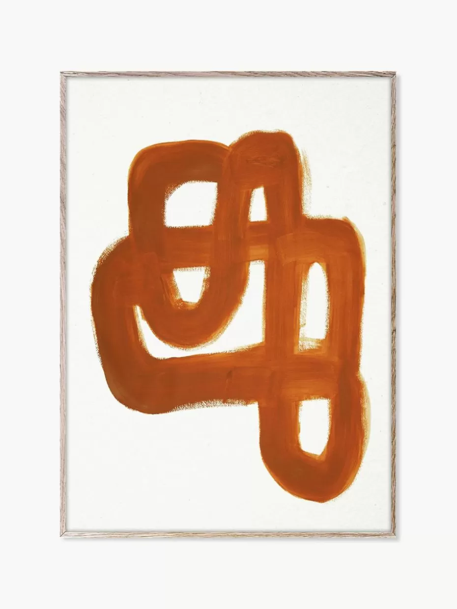 Poster-Paper Collective Poster Orange Brush