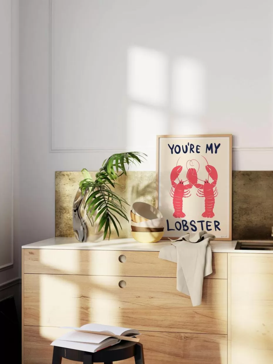 Poster-Poster and Frame Poster You're My Lobster