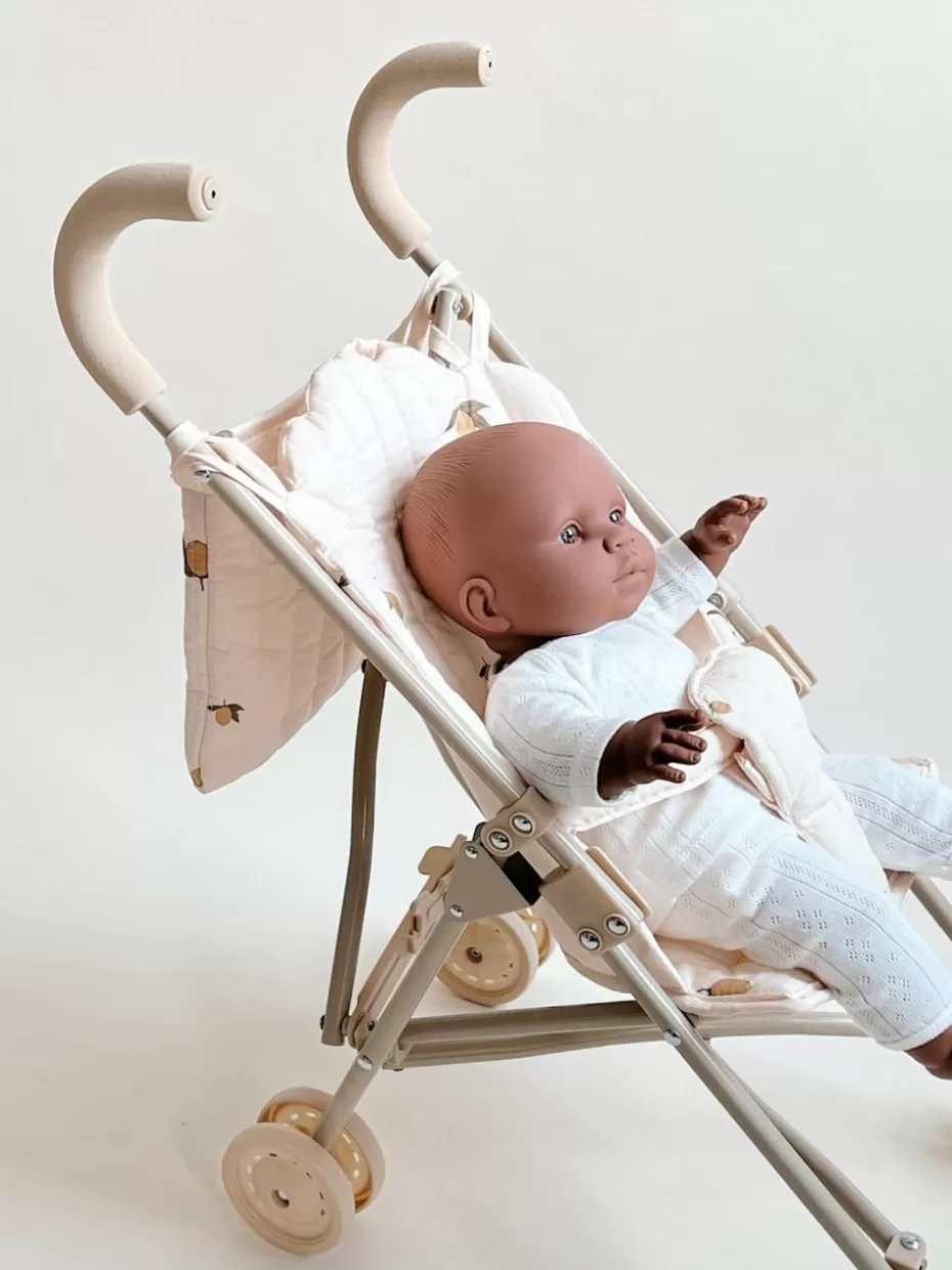 Spielzeug & Kuscheltiere-Konges Slojd Puppenwagen Lemon mit Gurt und Tragetasche Zitronen-Motiv