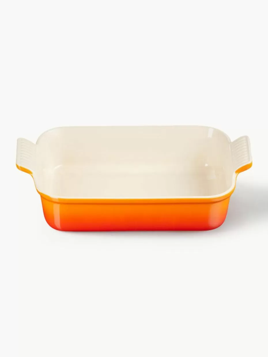 Back- & Ofenformen-Le Creuset Rechteckige Auflaufform Tradition Orangetöne, glänzend
