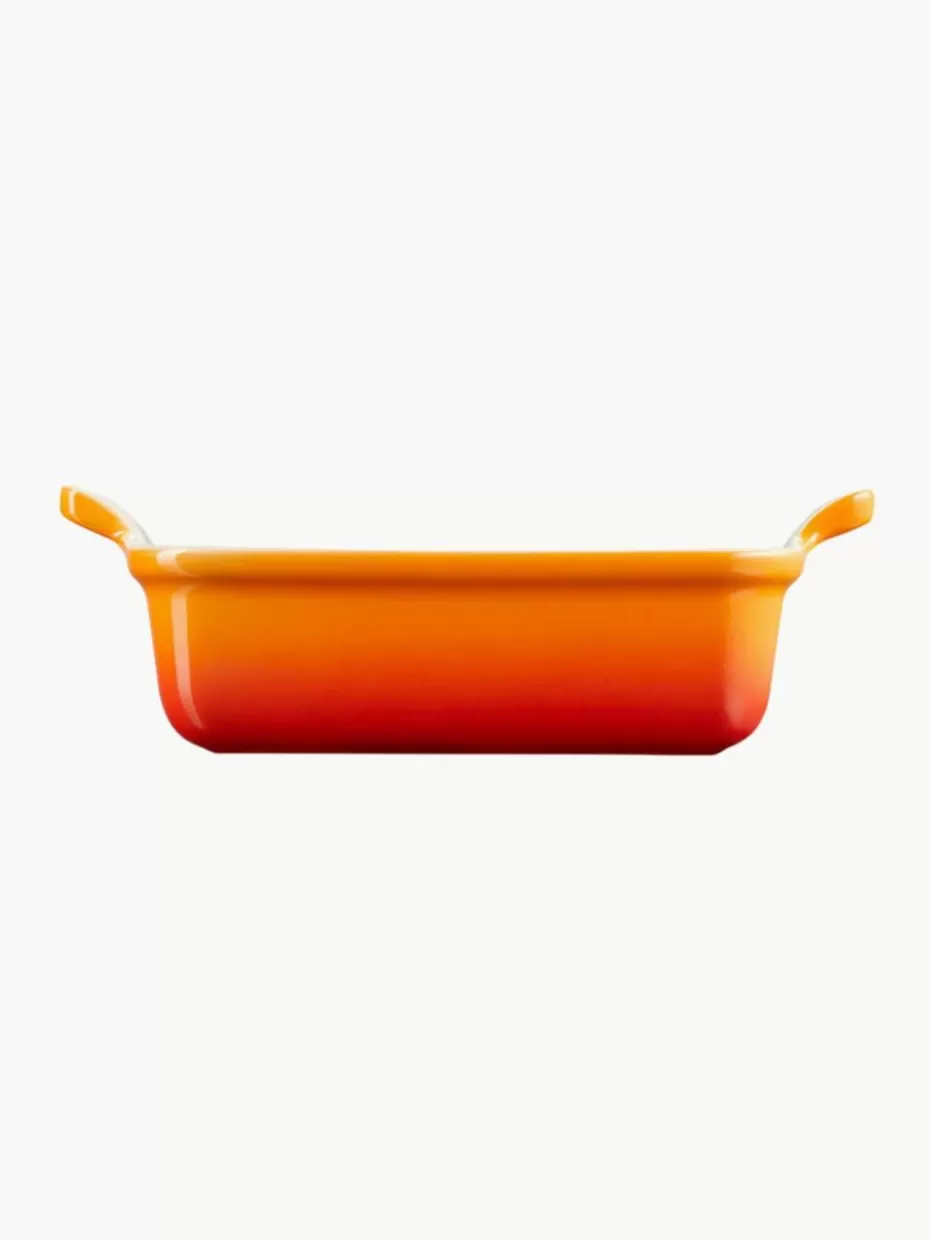 Back- & Ofenformen-Le Creuset Rechteckige Auflaufform Tradition Orangetöne, glänzend