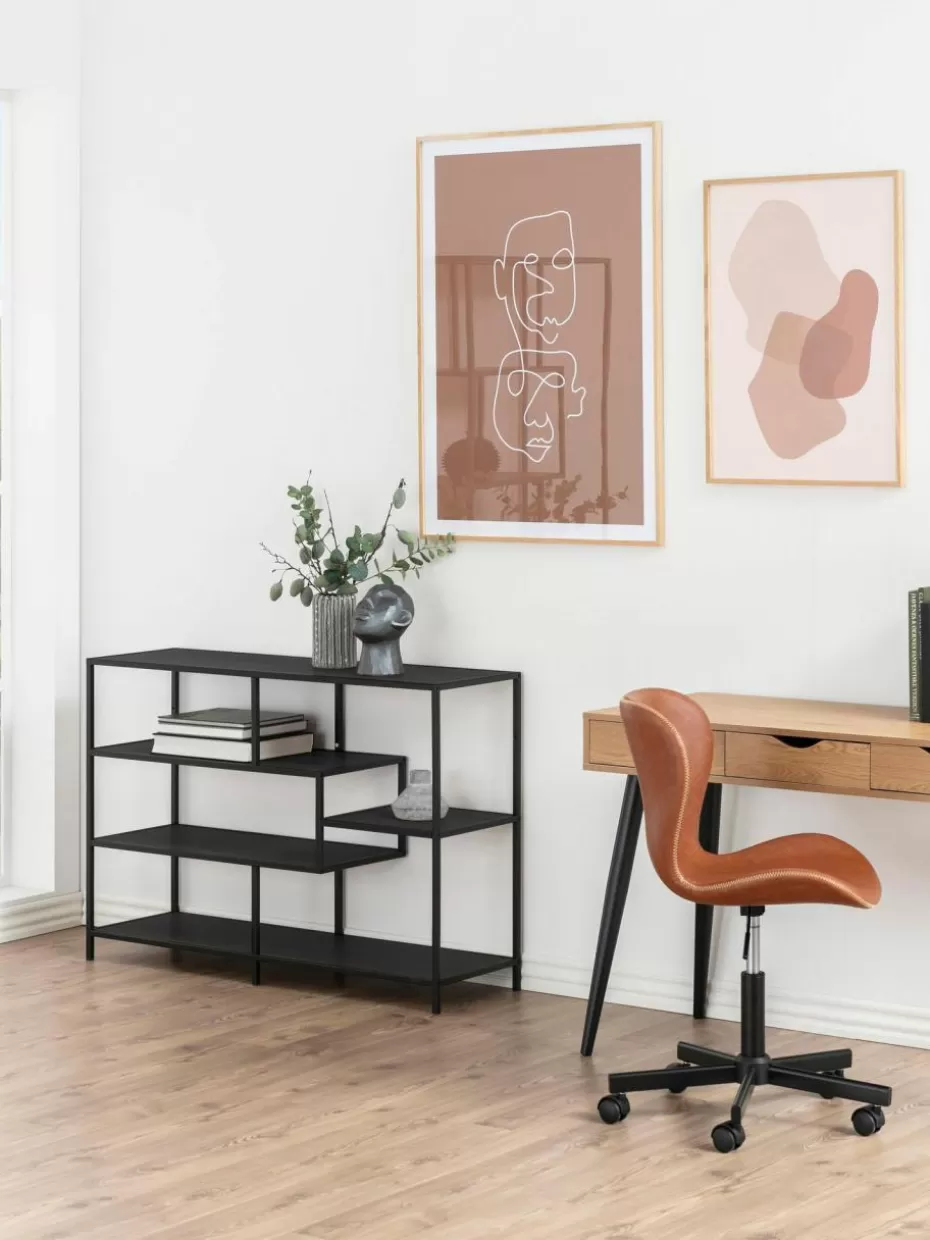Büroregale | Regale-Westwing Regal Seaford Schwarz