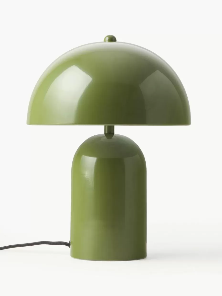 Nachttischlampen-Westwing Collection Retro-Tischlampe Walter Grün, glänzend
