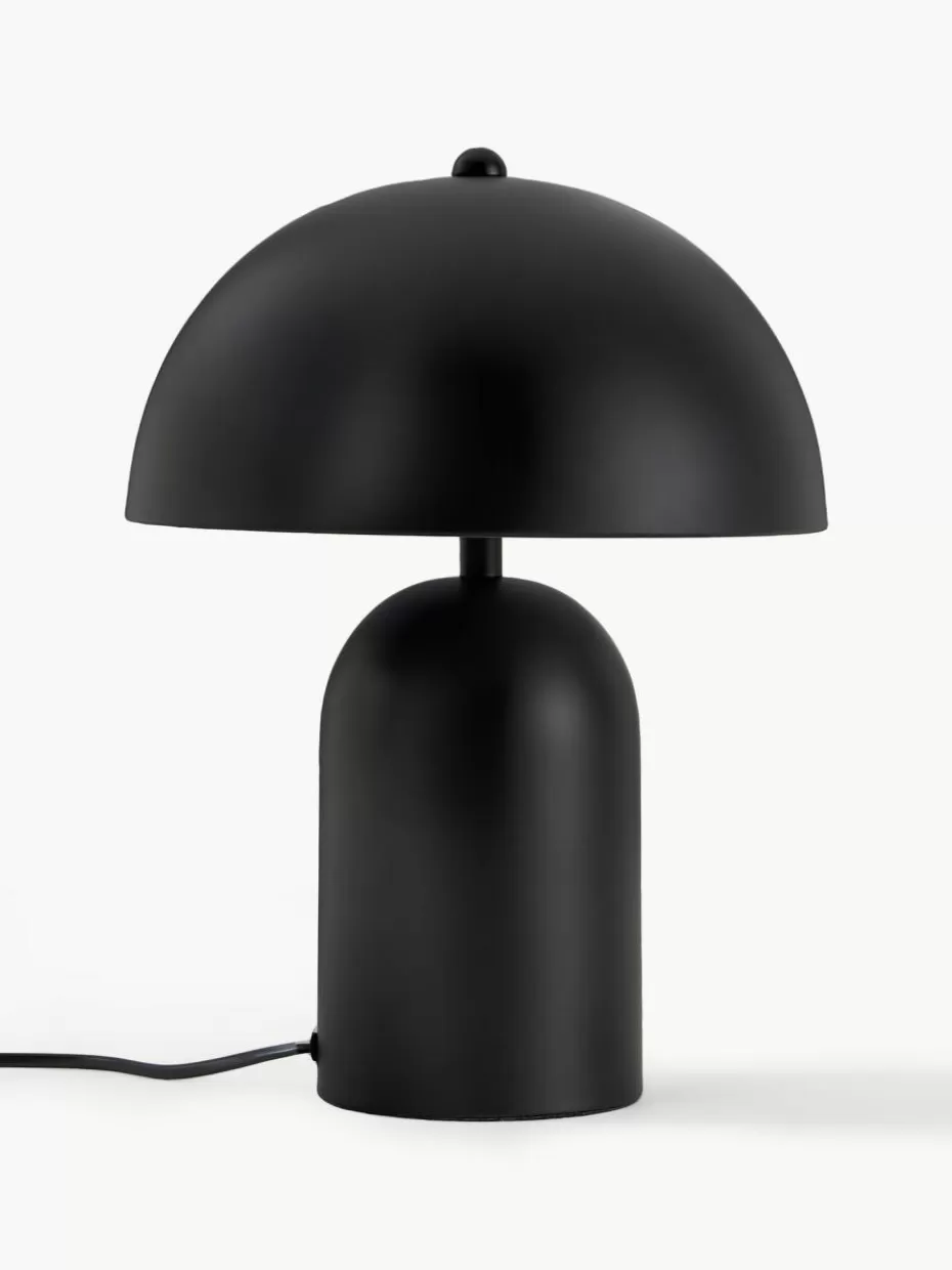 Nachttischlampen-Westwing Collection Retro-Tischlampe Walter Schwarz, matt