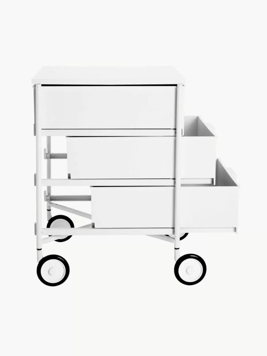Schreibtisch Container-Kartell Rollcontainer Mobil mit 3 Schubladen Weiß