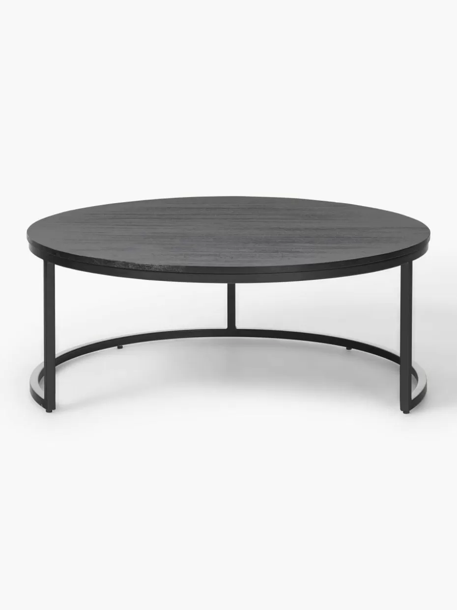 Couchtische-Westwing Collection Runde Couchtische Andrew aus Mangoholz, 2er-Set