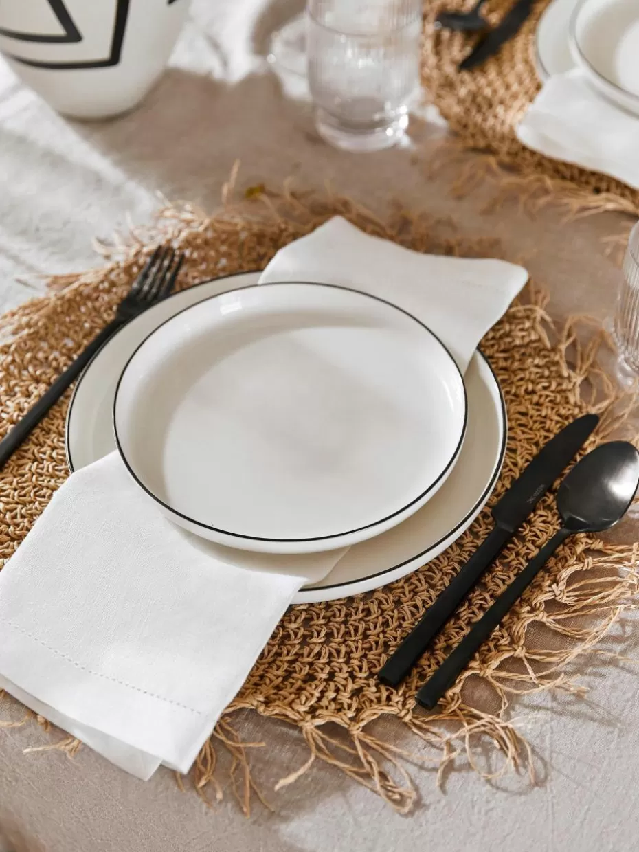 Tischsets | Tischsets-Cote Table Runde Tischsets Tressine aus Papierfasern, 6 Stück