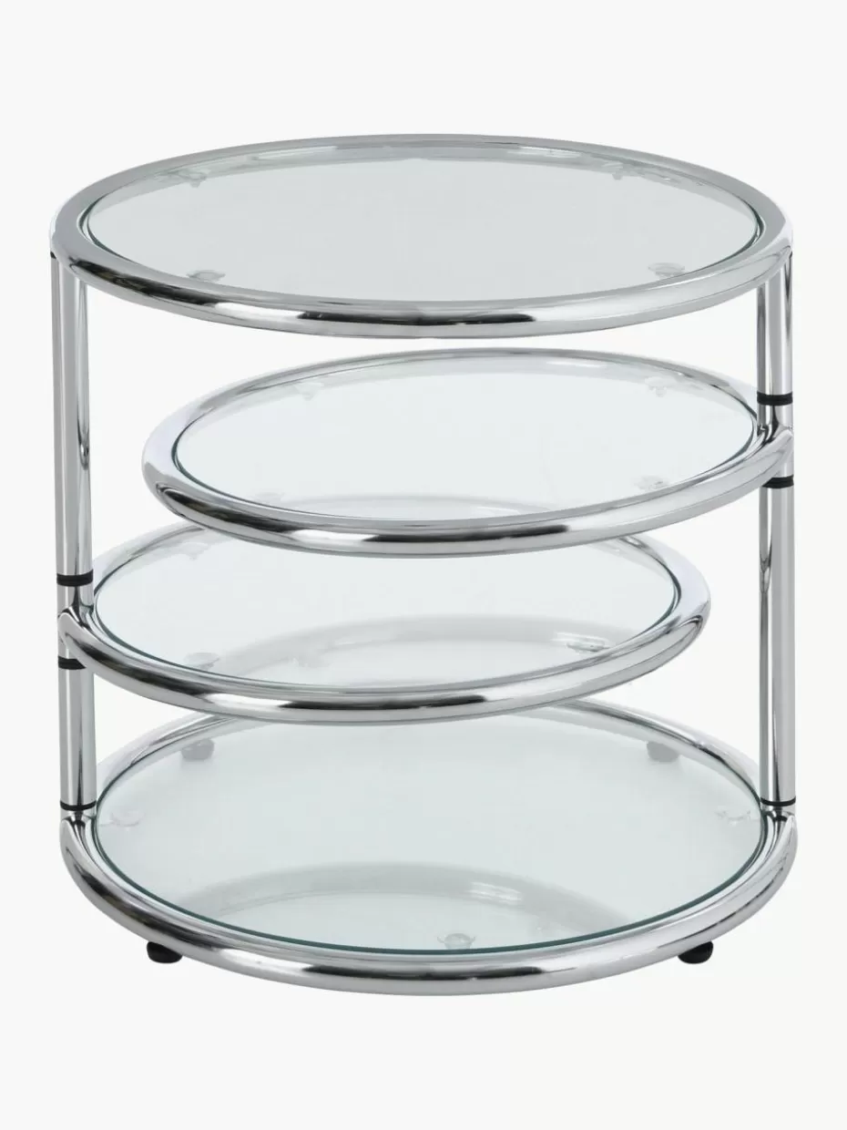 Beistelltische-Ellos Home Runder Beistelltisch Dotts mit Glasplatten