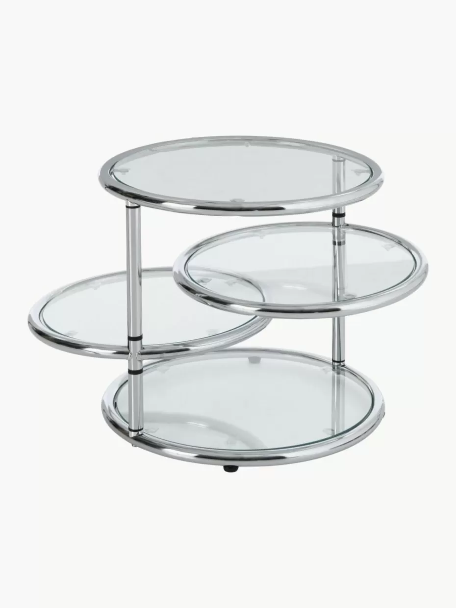 Beistelltische-Ellos Home Runder Beistelltisch Dotts mit Glasplatten