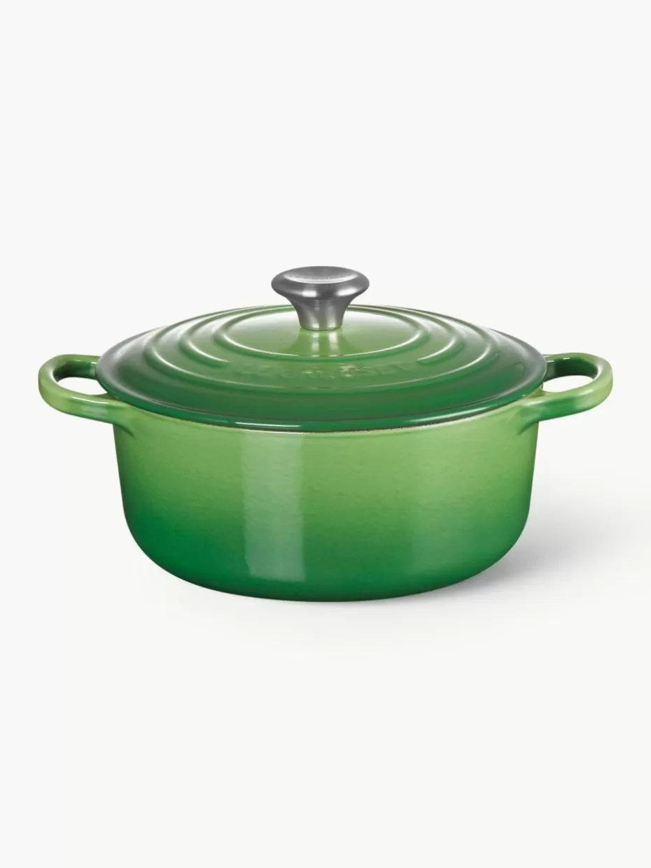 Töpfe-Le Creuset Runder Bräter Signature Collection aus Gusseisen Grüntöne, Silberfarben
