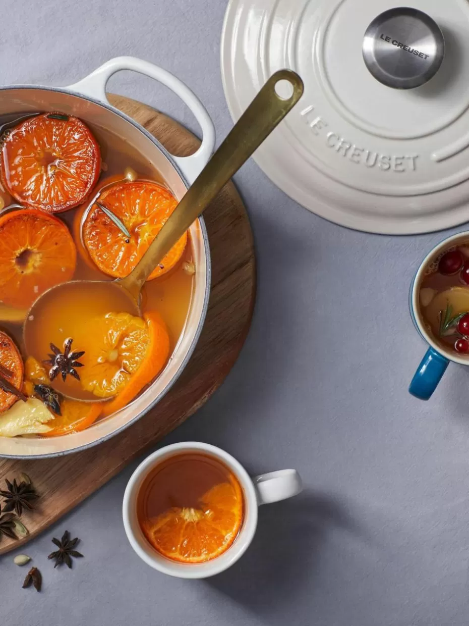 Töpfe-Le Creuset Runder Bräter Signature Collection aus Gusseisen Weißtöne, Silberfarben
