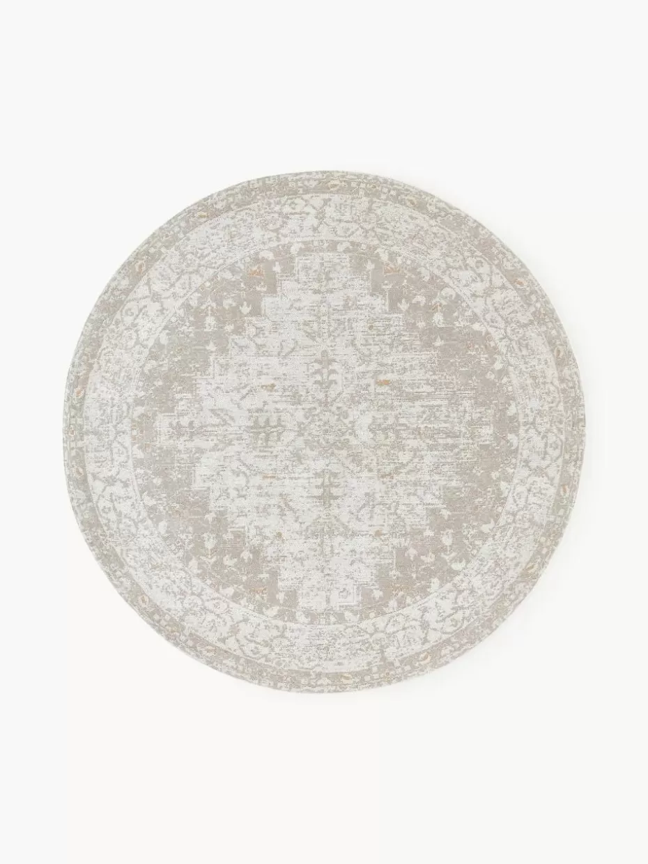Runde Teppiche-Westwing Collection Runder Chenilleteppich Neapel, handgewebt