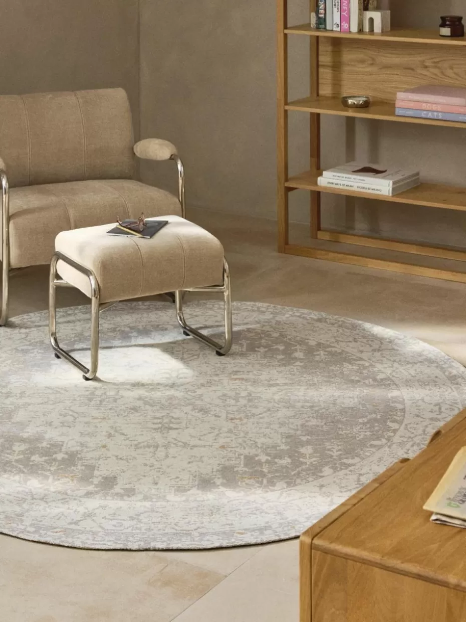 Runde Teppiche-Westwing Collection Runder Chenilleteppich Neapel, handgewebt