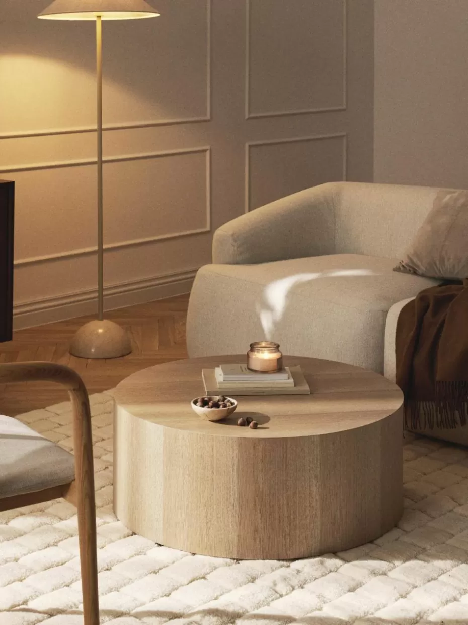 Couchtische-Westwing Collection Runder Holz-Couchtisch Dan Eschenholz