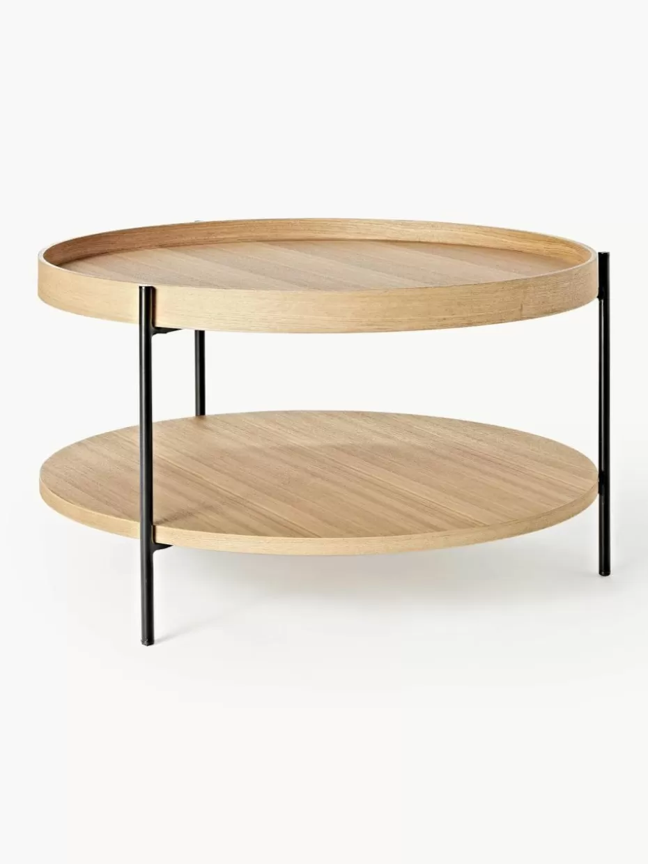 Couchtische-Westwing Collection Runder Holz-Couchtisch Renee Eschenholz