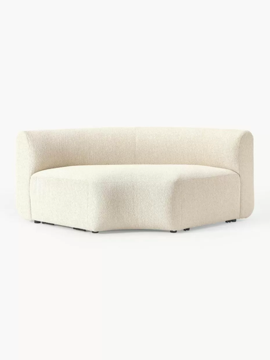 Sofas | Sofaserien-Westwing Collection Rundes Bouclé-Eckmodul Sofia Bouclé Off White