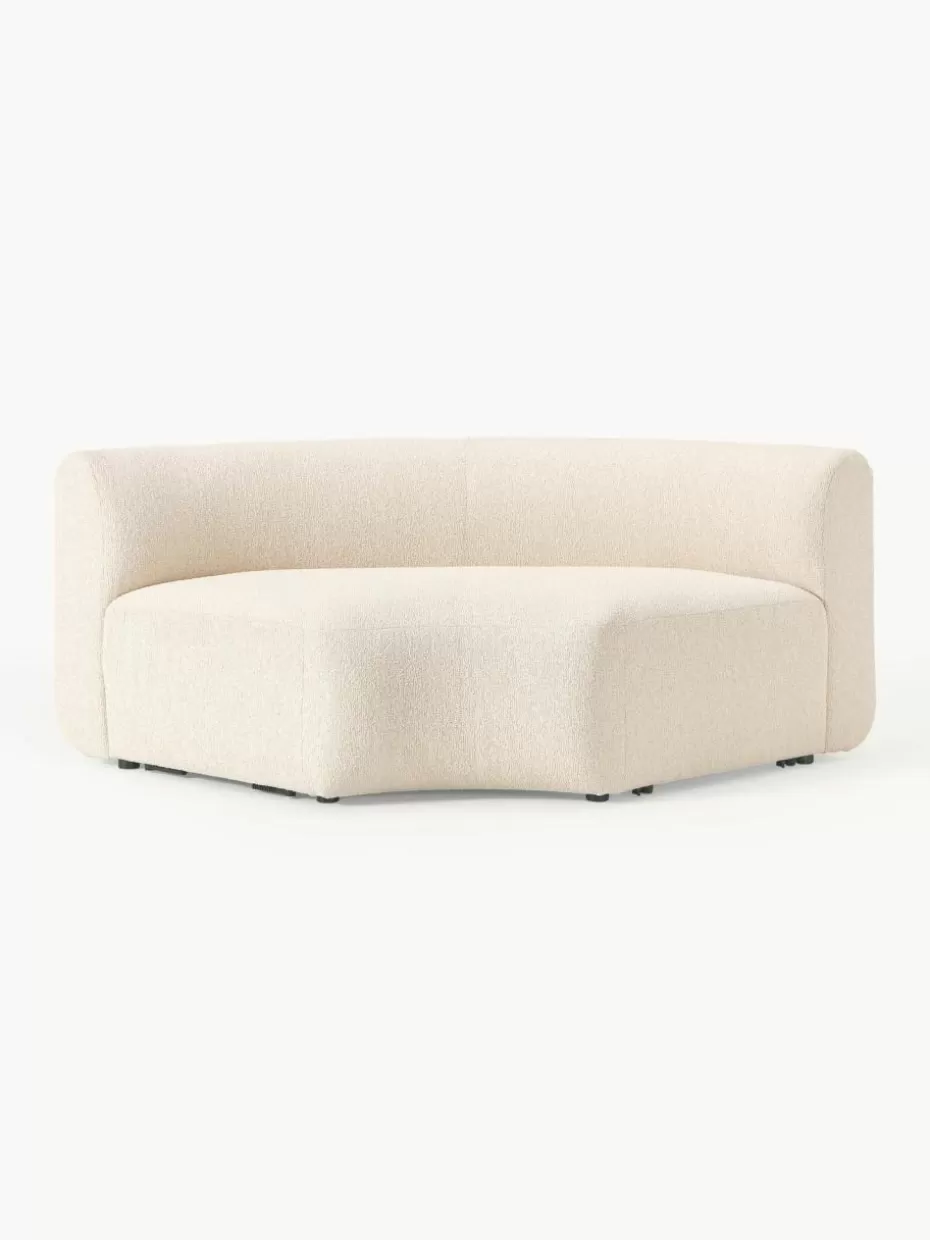 Sofas | Sofaserien-Westwing Collection Rundes Bouclé-Eckmodul Sofia Bouclé Hellbeige