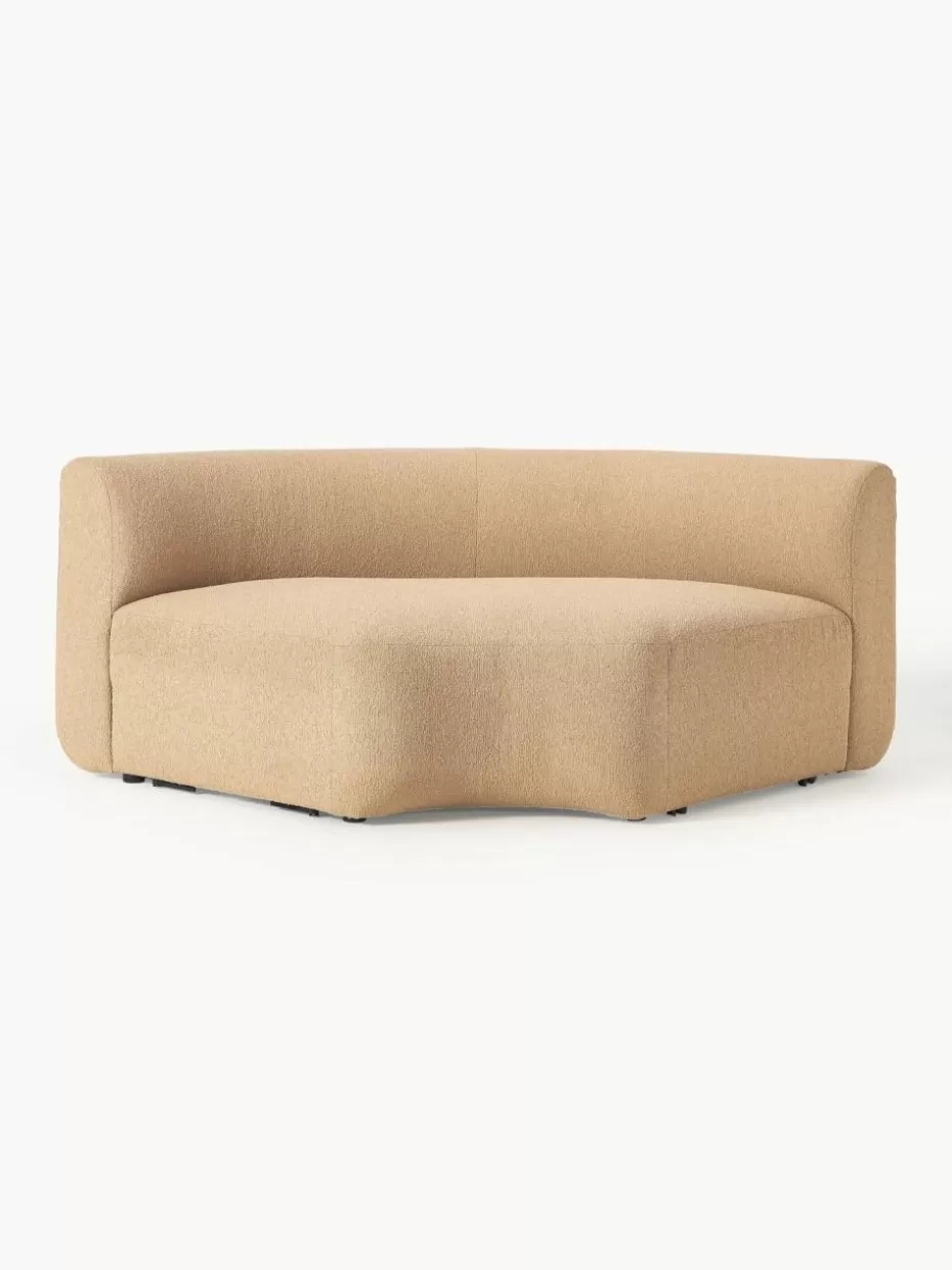 Sofas | Sofaserien-Westwing Collection Rundes Bouclé-Eckmodul Sofia Bouclé Beige