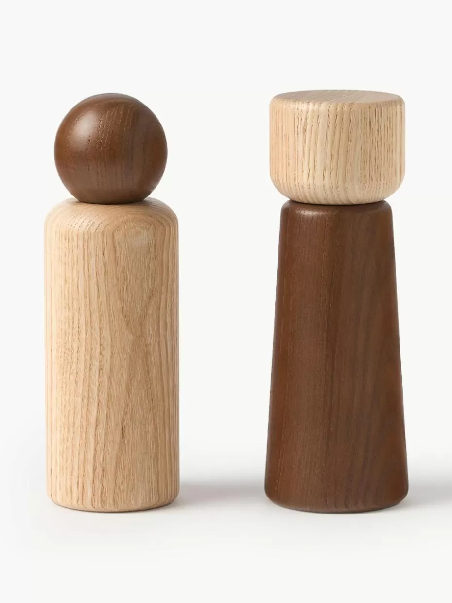 Gewürzmühlen-Westwing Collection Salz- & Pfeffermühle Anis aus Eschenholz, 2er-Set