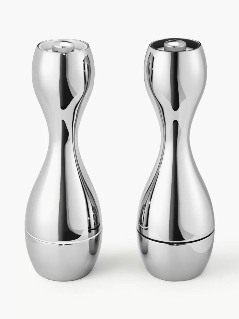 Gewürzmühlen-Georg Jensen Salz- und Pfeffermühle Cobra aus Edelstahl, 2er-Set