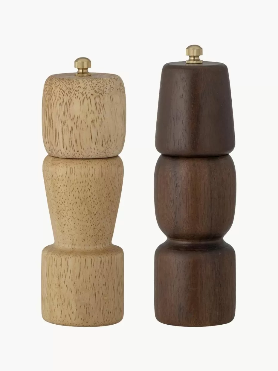 Gewürzmühlen-Bloomingville Salz- und Pfeffermühle Sabri aus Holz, 2er-Set
