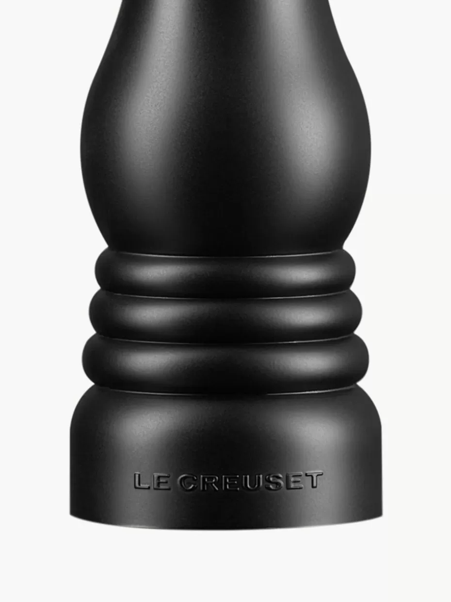 Gewürzmühlen-Le Creuset Salzmüh mit Keramikmahlwerk Schwarz matt, Silberfarben