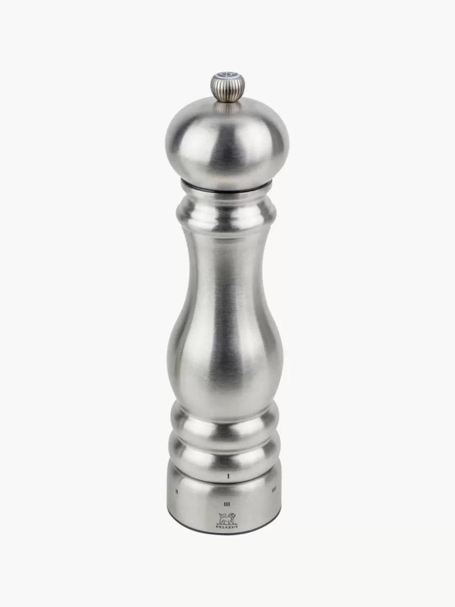 Gewürzmühlen-Peugeot Saveurs Salzmühle Paris Chef Silberfarben