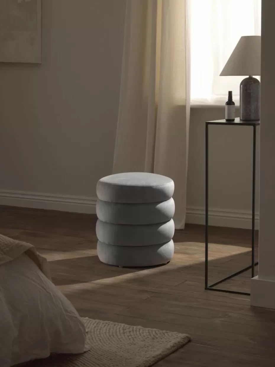 Flur Hocker | Hocker-Westwing Collection Samt-Hocker Alto Samt Grau