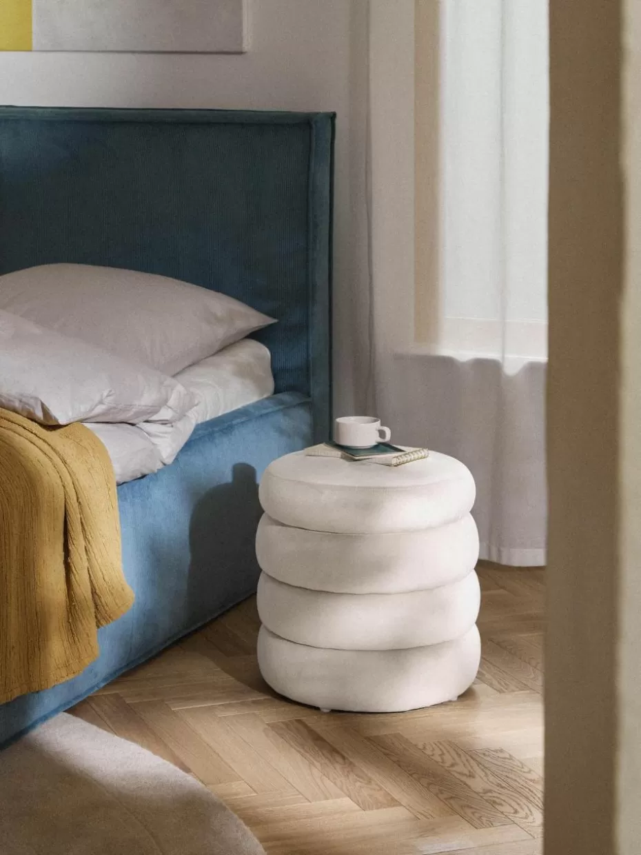 Hocker-Westwing Collection Samt-Hocker Alto mit Stauraum Samt Off White