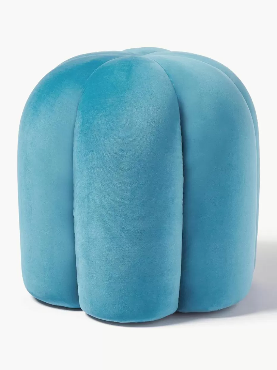 Hocker-Westwing Collection Samt-Hocker Cali Samt Blau