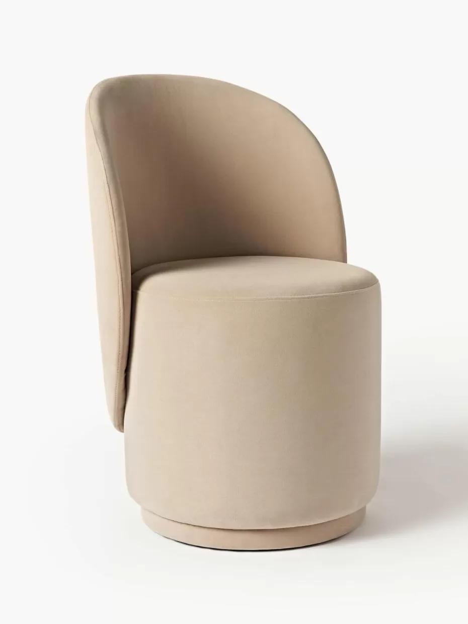 Stühle-Westwing Collection Samt-Polsterstuhl Zeyno Samt Beige