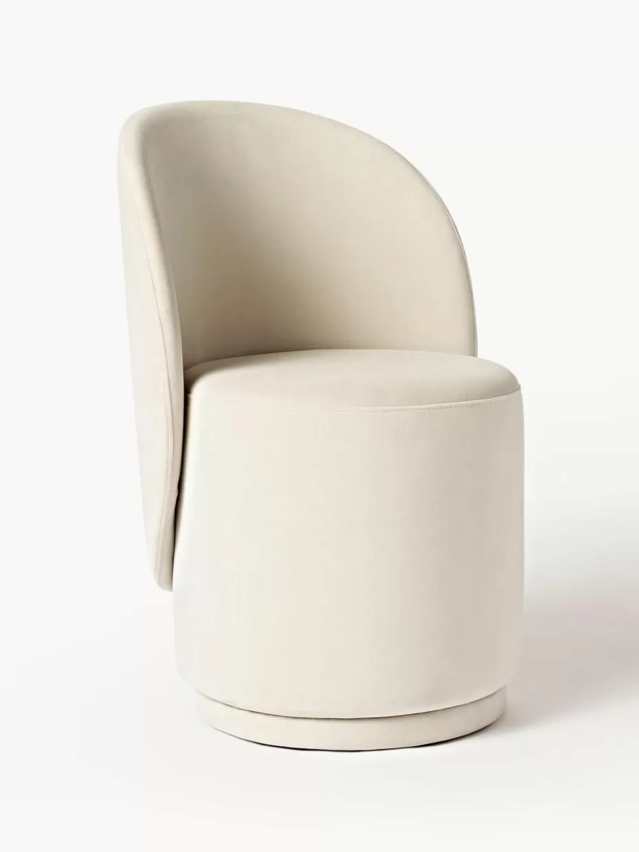 Stühle-Westwing Collection Samt-Polsterstuhl Zeyno Samt Off White