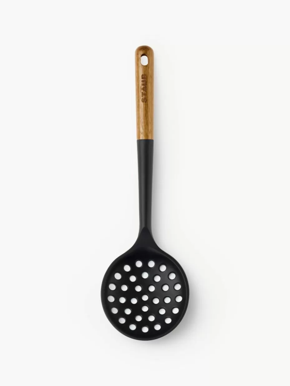Küchenhelfer-Staub Schaumkelle Cook mit Akazienholz-Griff Schwarz, Akazienholz