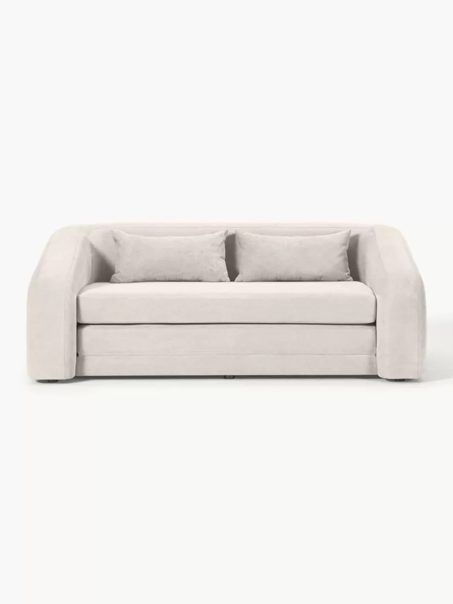 Sofas | Sofaserien-Westwing Collection Schlafsofa Eliot (2-Sitzer) Webstoff Cremeweiß