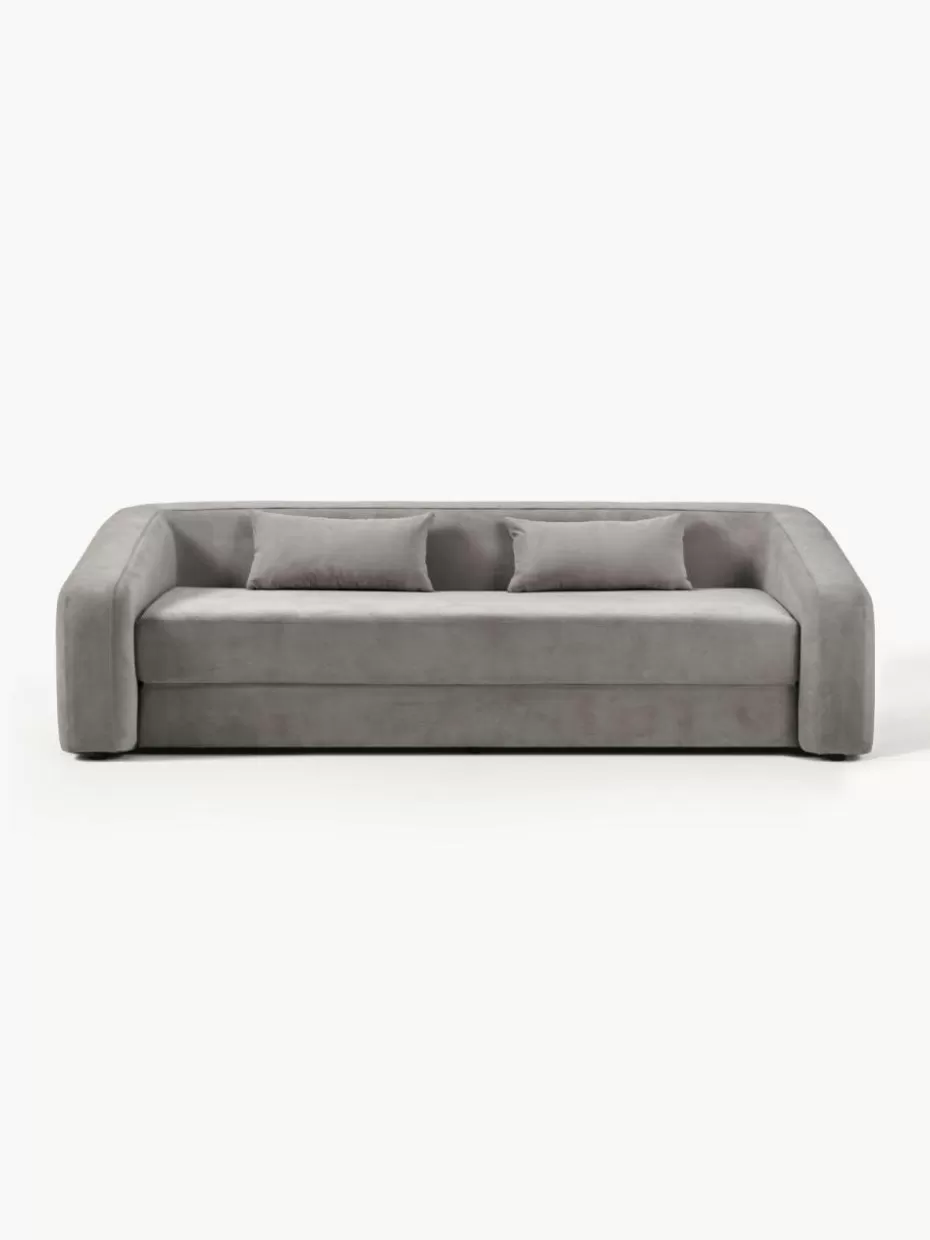Sofas | Sofaserien-Westwing Collection Schlafsofa Eliot (3-Sitzer) Webstoff Dunkelgrau
