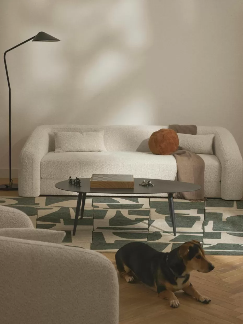 Sofas | Sofaserien-Westwing Collection Schlafsofa Eliot (3-Sitzer) aus Teddy-Bouclé Teddy-Bouclé Off White