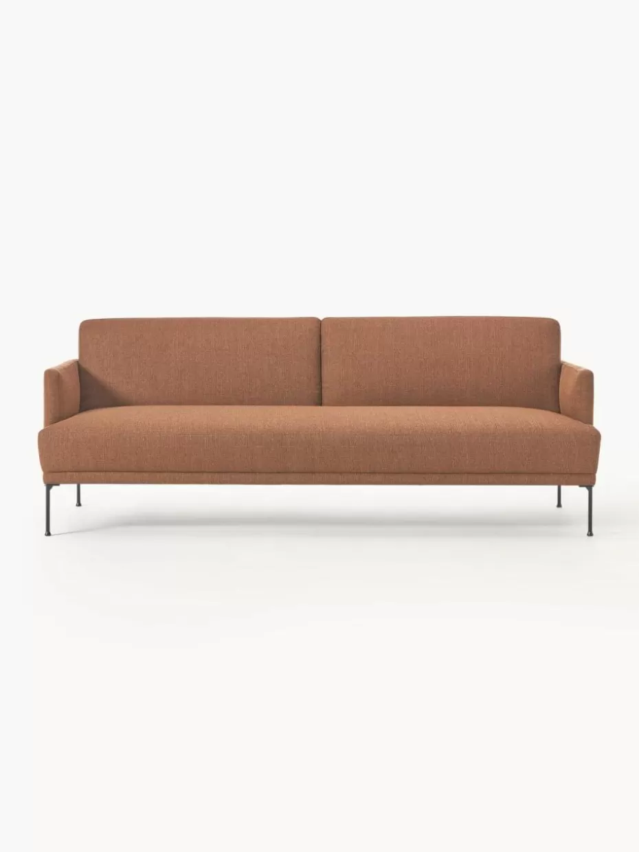 Sofas | Sofaserien-Westwing Collection Schlafsofa Fluente (3-Sitzer) Webstoff Nougat