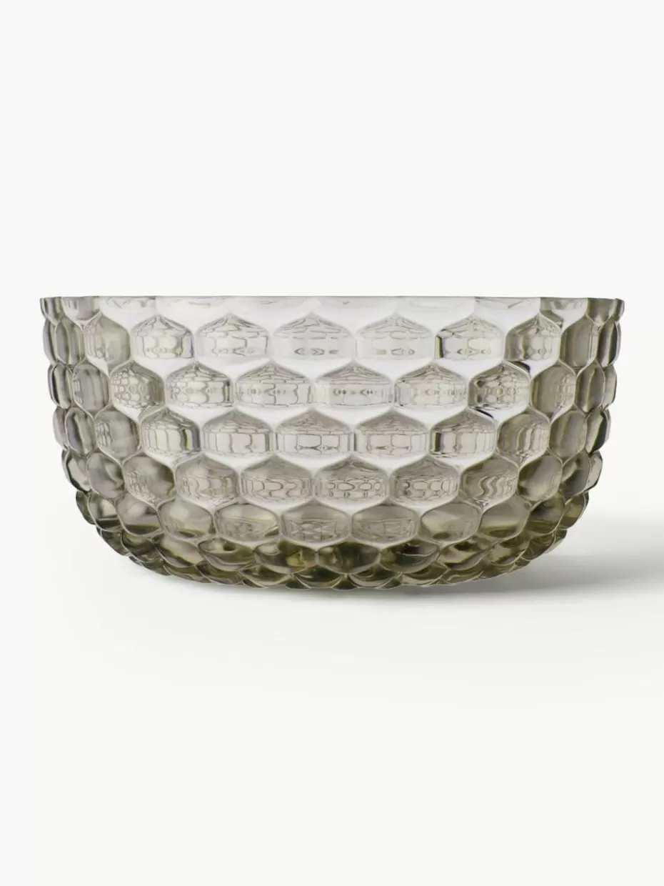 Schalen & Bowls-Kartell Schälchen Jellies mit Strukturmuster, 4 Stück Olivgrün
