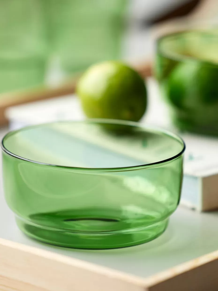 Schalen & Bowls-Lyngby Schälchen Torino aus Borosilikatglas, 2 Stück Grün, transparent