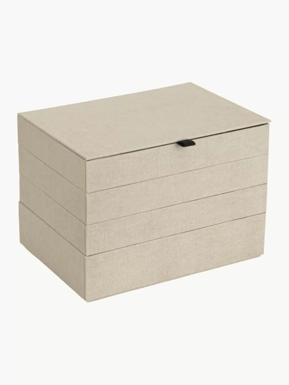Dosen & Schmuckkästchen-Bigso Box of Sweden Schmuckbox Precious mit Magnet-Verschluss Hellbeige