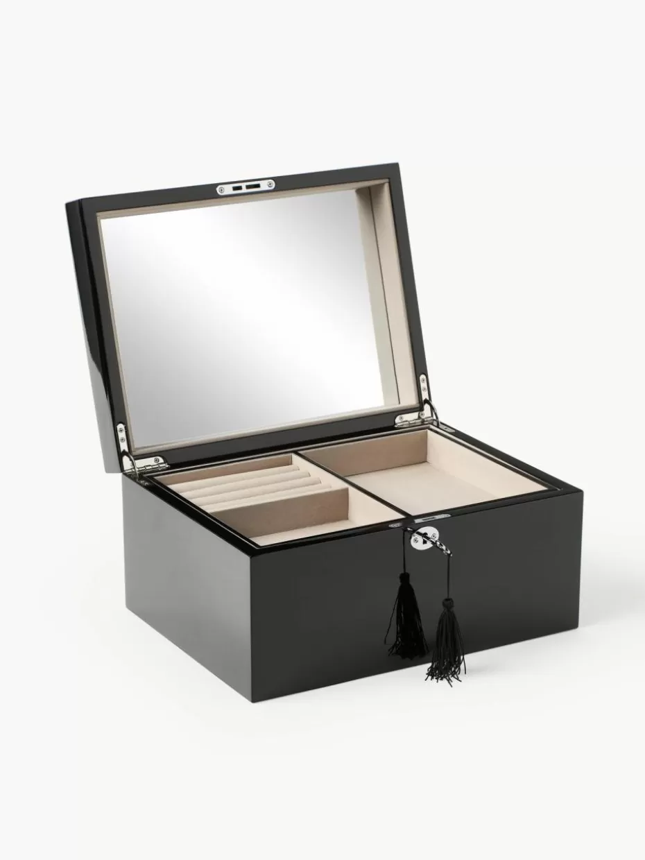 Dosen & Schmuckkästchen-Westwing Collection Schmuckbox Taylor mit Spiegel