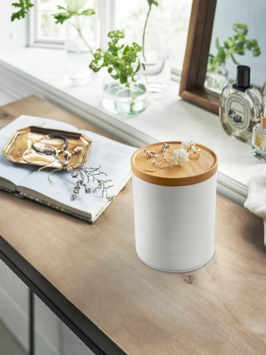 Dosen & Schmuckkästchen-Yamazaki Schmuckkästchen Tosca mit Holz-Deckel, 5-stufig