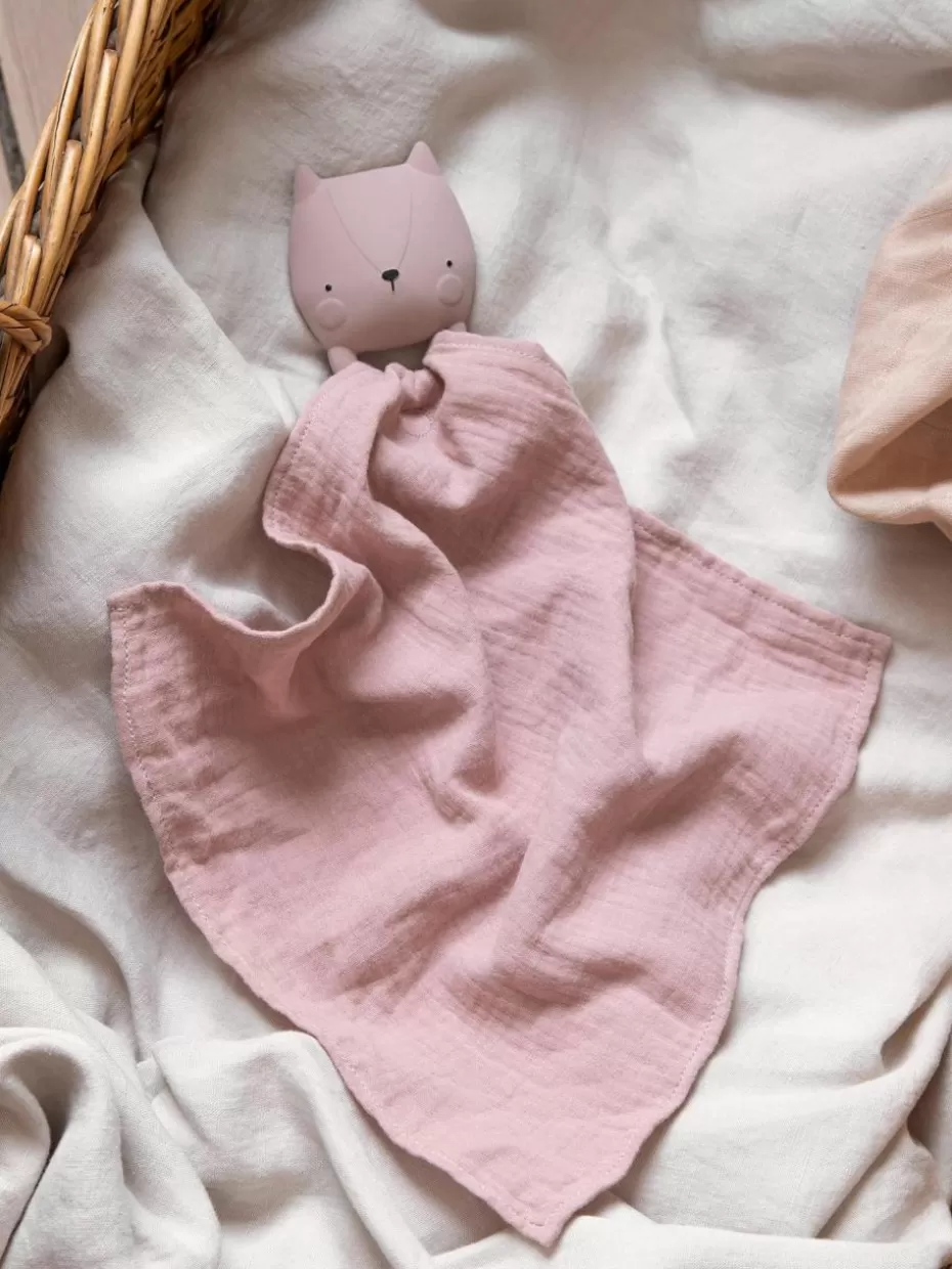 Spielzeug & Kuscheltiere-Sebra Schmusetuch Comforter mit Beißring Hellrosa