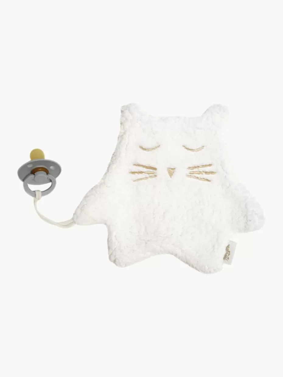 Schnullerketten & Beißringe-Westwing Schmusetuch Kitten mit Schnullerhalter, handgefertigt