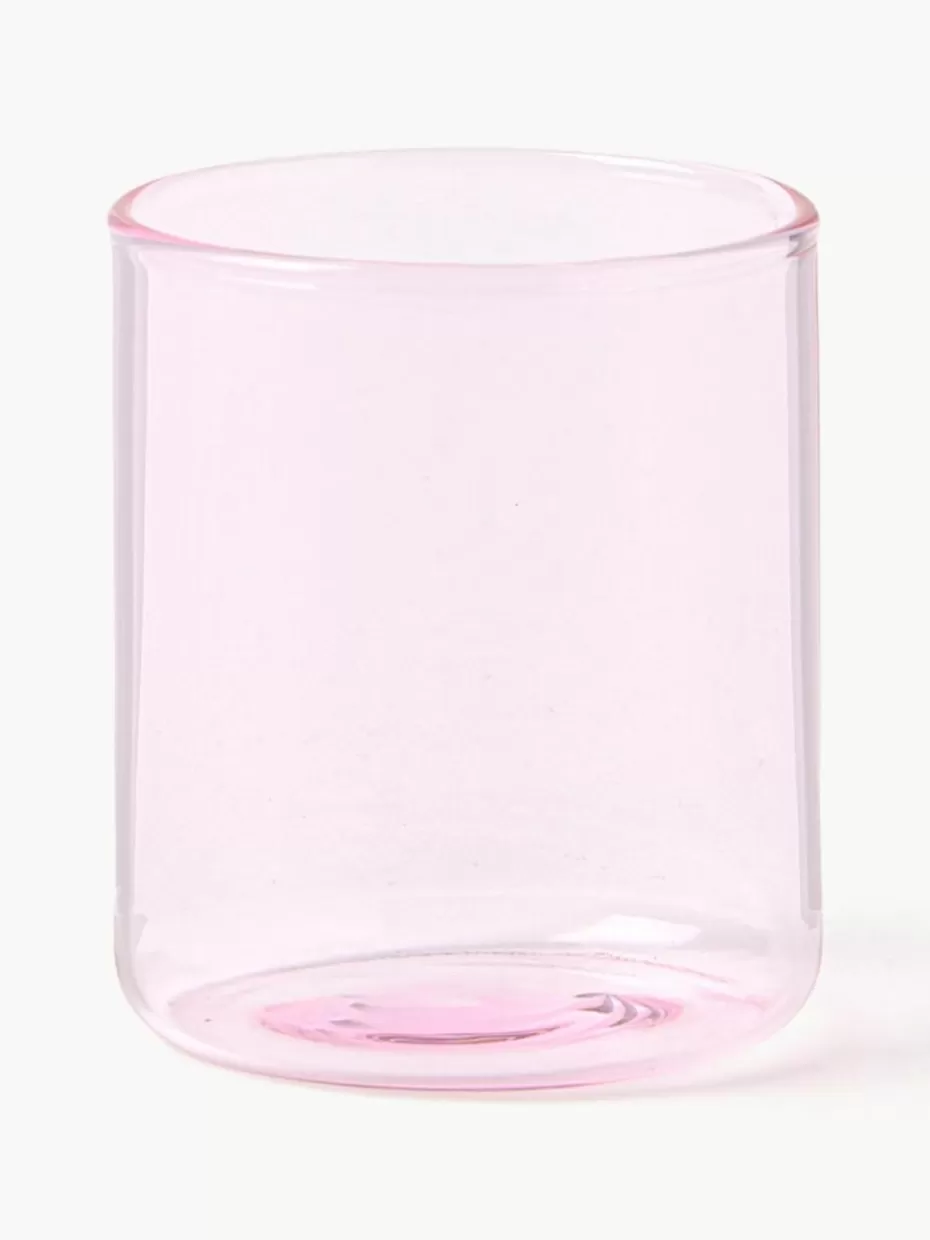 Bargläser-Lyngby Schnapsgläser Torino aus Borosilikatglas, 2 Stück Hellrosa, transparent