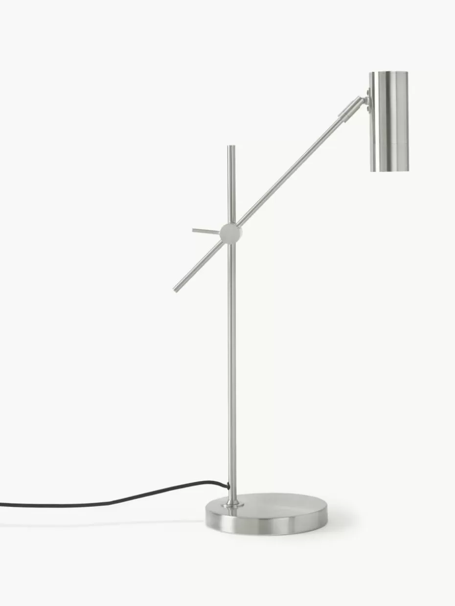 Schreibtischlampen-Westwing Collection Schreibtischlampe Cassandra Silberfarben