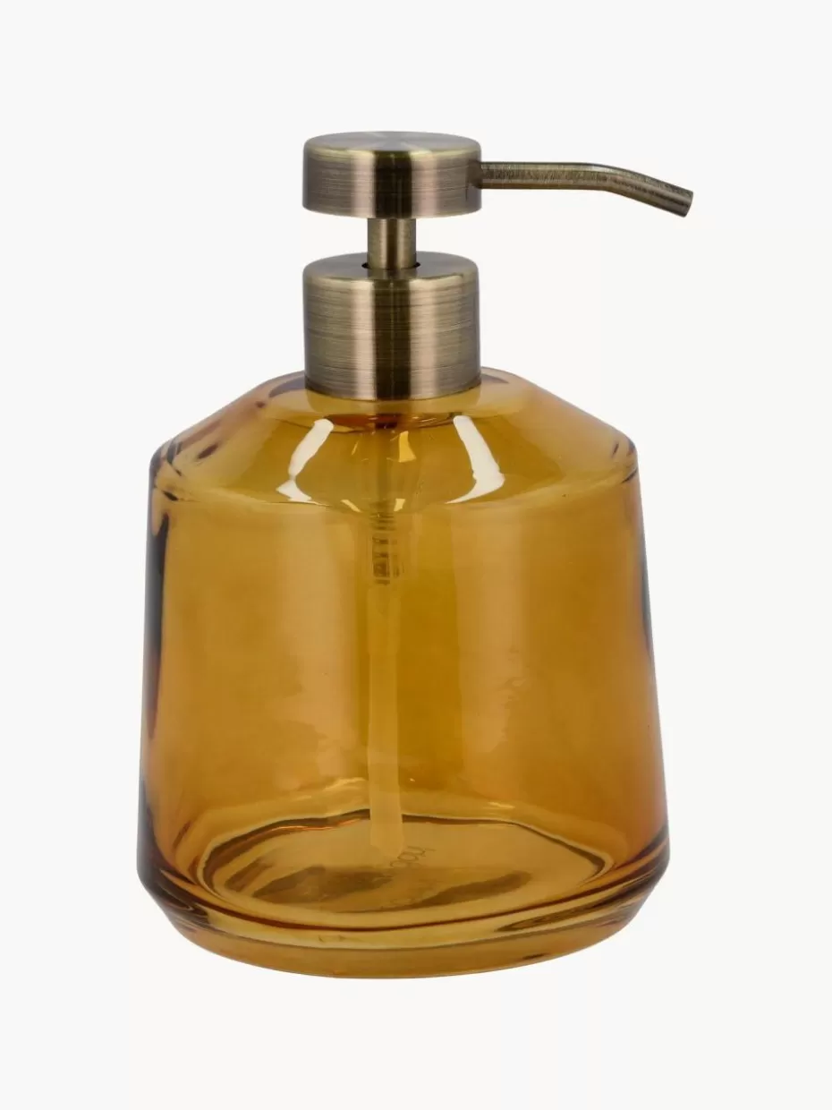 Seifenspender & Seifenschalen-Södahl Seifenspender Vintage aus Glas Hellbraun, transparent