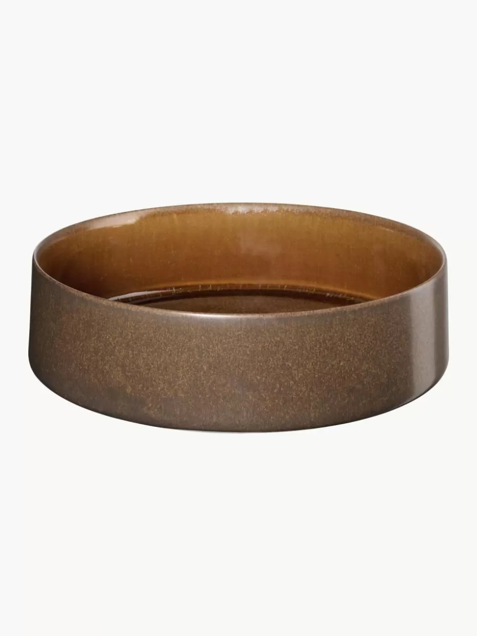 Servierplatten & Schüsseln-Asa Selection Servierschale Gobi mit reaktiver Glasur Taupe, Braun
