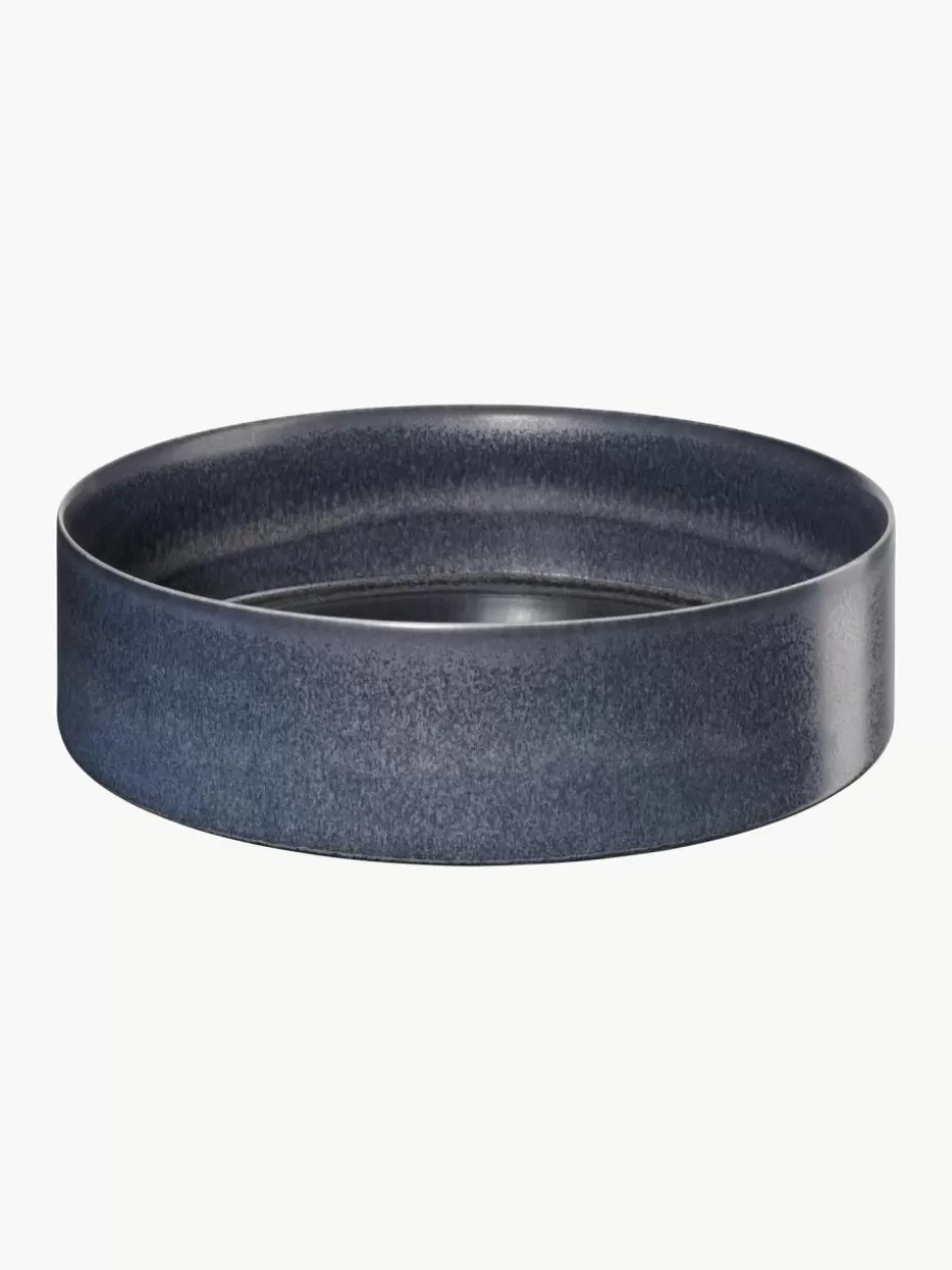 Servierplatten & Schüsseln-Asa Selection Servierschale Gobi mit reaktiver Glasur Graublau